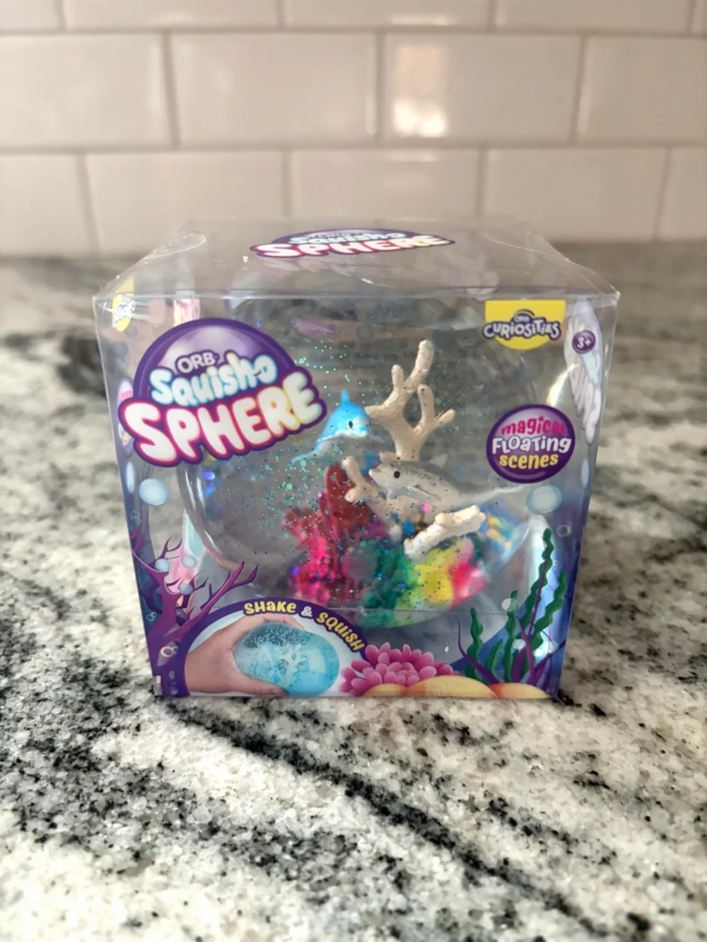 ORB Squish-O Sphere squish toy Dolphin 🐬 Aquarium Floating Ocean Viral Tik Tok